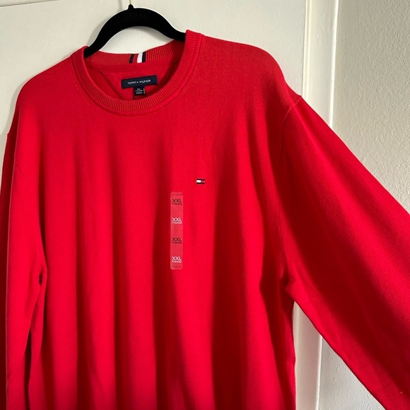 NWT Tommy Hilfiger Crewneck Pullover Sweater Red Men’s XXL - Picture 5 of 9